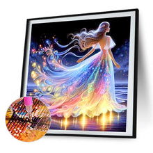 Load image into Gallery viewer, Girl In Long Skirt At Seaside 40*40CM Full AB Round Drill Diamond Painting Drill Diamond Painting
