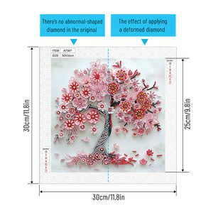 Paper Drawing Tree Of Life 30*30CM Special Shaped Drill Diamond Painting Drill Diamond Painting