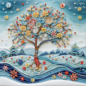 Paper Drawing Tree Of Life 30*30CM Special Shaped Drill Diamond Painting Drill Diamond Painting