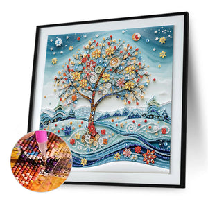 Paper Drawing Tree Of Life 30*30CM Special Shaped Drill Diamond Painting Drill Diamond Painting