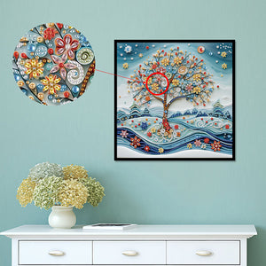 Paper Drawing Tree Of Life 30*30CM Special Shaped Drill Diamond Painting Drill Diamond Painting