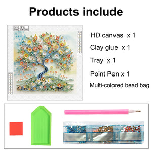 Paper Drawing Tree Of Life 30*30CM Special Shaped Drill Diamond Painting Drill Diamond Painting