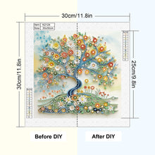 Load image into Gallery viewer, Paper Drawing Tree Of Life 30*30CM Special Shaped Drill Diamond Painting Drill Diamond Painting
