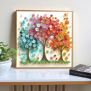 Paper Drawing Tree Of Life 30*30CM Special Shaped Drill Diamond Painting Drill Diamond Painting