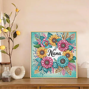 Flowers 30*30CM Special Shaped Drill Diamond Painting Drill Diamond Painting