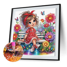 Load image into Gallery viewer, Cute Little Girl 30*30CM Special Shaped Drill Diamond Painting Drill Diamond Painting
