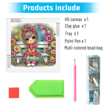 Load image into Gallery viewer, Cute Little Girl 30*30CM Special Shaped Drill Diamond Painting Drill Diamond Painting
