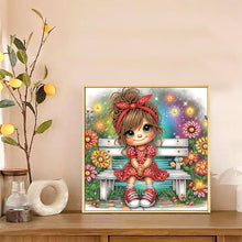 Load image into Gallery viewer, Cute Little Girl 30*30CM Special Shaped Drill Diamond Painting Drill Diamond Painting
