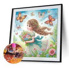 Load image into Gallery viewer, Cute Little Girl 30*30CM Special Shaped Drill Diamond Painting Drill Diamond Painting
