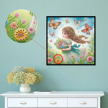 Load image into Gallery viewer, Cute Little Girl 30*30CM Special Shaped Drill Diamond Painting Drill Diamond Painting
