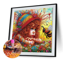 Load image into Gallery viewer, Cute Little Girl 30*30CM Special Shaped Drill Diamond Painting Drill Diamond Painting
