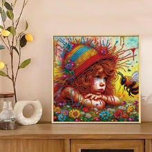 Load image into Gallery viewer, Cute Little Girl 30*30CM Special Shaped Drill Diamond Painting Drill Diamond Painting
