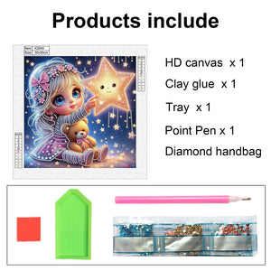 Cute Little Girl 30*30CM Special Shaped Drill Diamond Painting Drill Diamond Painting