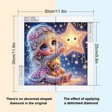 Load image into Gallery viewer, Cute Little Girl 30*30CM Special Shaped Drill Diamond Painting Drill Diamond Painting
