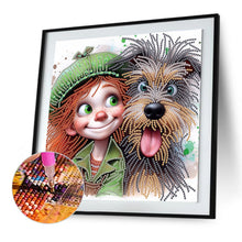 Load image into Gallery viewer, Cute Little Girl 30*30CM Special Shaped Drill Diamond Painting Drill Diamond Painting
