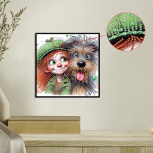 Load image into Gallery viewer, Cute Little Girl 30*30CM Special Shaped Drill Diamond Painting Drill Diamond Painting
