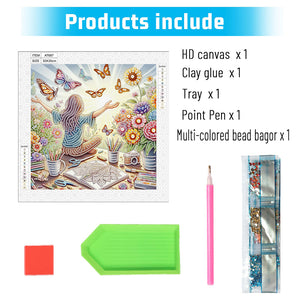 Cute Little Girl 30*30CM Special Shaped Drill Diamond Painting Drill Diamond Painting