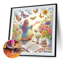 Load image into Gallery viewer, Cute Little Girl 30*30CM Special Shaped Drill Diamond Painting Drill Diamond Painting
