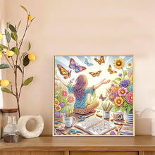 Load image into Gallery viewer, Cute Little Girl 30*30CM Special Shaped Drill Diamond Painting Drill Diamond Painting
