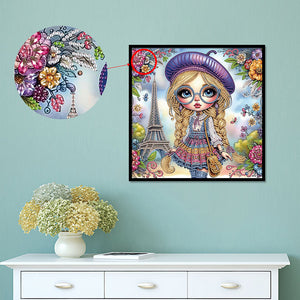 Cute Little Girl 30*30CM Special Shaped Drill Diamond Painting Drill Diamond Painting