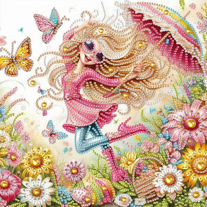 Cute Little Girl 30*30CM Special Shaped Drill Diamond Painting Drill Diamond Painting