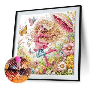 Cute Little Girl 30*30CM Special Shaped Drill Diamond Painting Drill Diamond Painting