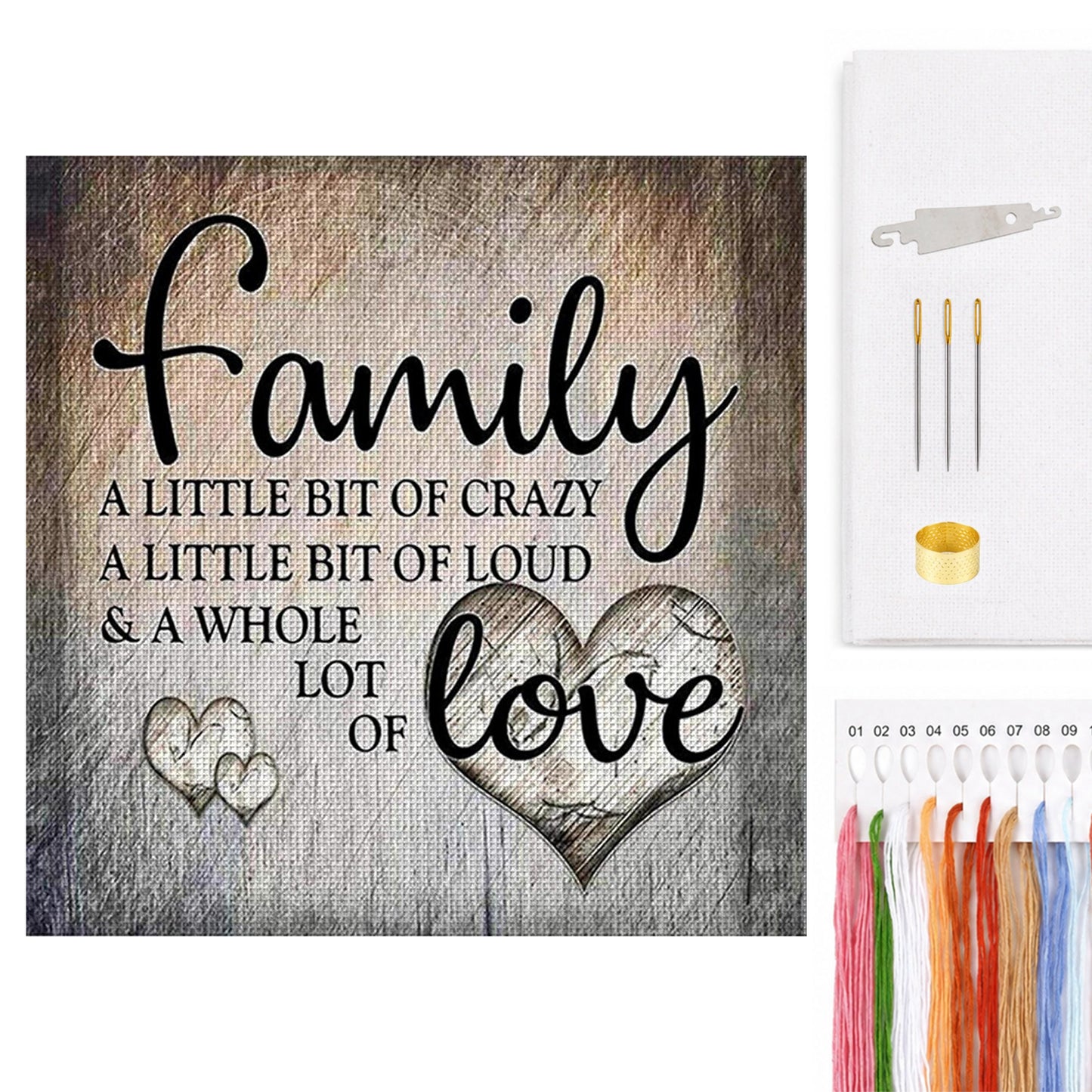 Love From Home - Full 14CT Counted Cross Stitch 40x40CM - Huacan