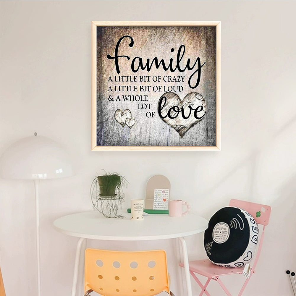 Love From Home - Full 14CT Counted Cross Stitch 40x40CM - Huacan