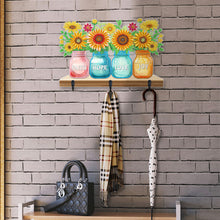 Load image into Gallery viewer, Christmas Diamond Art Hooks Rhinestone Painting Coat Hook (Sunflower Vase A)
