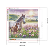 Load image into Gallery viewer, Horses On The Prairie 40*40CM Full Round Drill Diamond Painting Drill Diamond Painting
