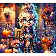 Load image into Gallery viewer, Pumpkin Girl 50*45CM Full Square Drill Diamond Painting Drill Diamond Painting
