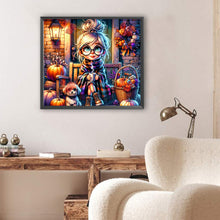 Load image into Gallery viewer, Pumpkin Girl 50*45CM Full Square Drill Diamond Painting Drill Diamond Painting
