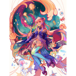 Genus Shinigami: Lisa 30*40CM(Canvas) Full Round Drill Diamond Painting
