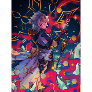 Genus Shinigami: Albedo 30*40CM(Canvas) Full Round Drill Diamond Painting