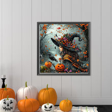 Load image into Gallery viewer, Halloween Witch Crow Pumpkin 40*40CM Full Round Drill Diamond Painting Drill Diamond Painting
