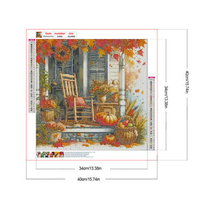 Autumn Courtyard 40*40CM Full Round Drill Diamond Painting Drill Diamond Painting