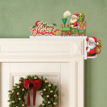 Load image into Gallery viewer, Christmas Wooden Santa Claus 5D DIY Diamond Painting Door Topper Decor for Party Ornament
