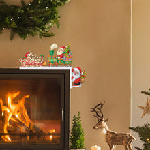 Load image into Gallery viewer, Christmas Wooden Santa Claus 5D DIY Diamond Painting Door Topper Decor for Party Ornament
