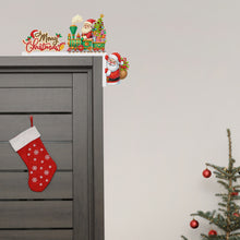 Load image into Gallery viewer, Christmas Wooden Santa Claus 5D DIY Diamond Painting Door Topper Decor for Party Ornament
