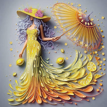 Load image into Gallery viewer, Temperament Girl 40*40CM Special Shaped Drill Diamond Painting Drill Diamond Painting
