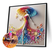 Load image into Gallery viewer, Girl Holding Colorful Umbrella 40*40CM Special Shaped Drill Diamond Painting Drill Diamond Painting
