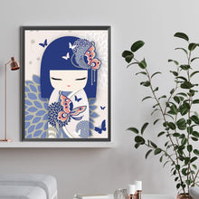 Load image into Gallery viewer, Japanese-Style Illustration Girl 30*40CM(Canvas) Full Round Drill Diamond Painting
