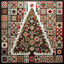 Load image into Gallery viewer, Fabric Christmas Tree 50*50CM(Canvas) Full Round Drill Diamond Painting
