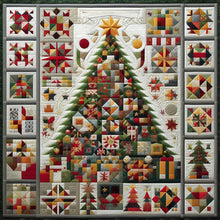 Load image into Gallery viewer, Star Fabric Christmas Tree 50*50CM(Canvas) Full Round Drill Diamond Painting
