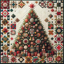 Load image into Gallery viewer, Abstract Fabric Christmas Tree 50*50CM(Canvas) Full Round Drill Diamond Painting
