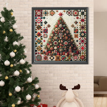 Load image into Gallery viewer, Abstract Fabric Christmas Tree 50*50CM(Canvas) Full Round Drill Diamond Painting
