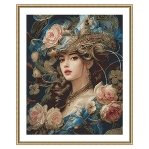 Spring Brand - British Girl - 73*88CM 14CT 2 Stamped Cross Stitch Egyptian cotton