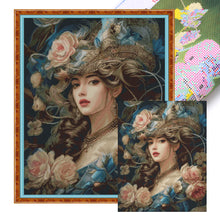 Load image into Gallery viewer, Spring Brand - British Girl - 73*88CM 14CT 2 Stamped Cross Stitch Egyptian cotton
