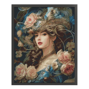 Spring Brand - British Girl - 73*88CM 14CT 2 Stamped Cross Stitch Egyptian cotton