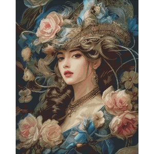 Spring Brand - British Girl - 73*88CM 14CT 2 Stamped Cross Stitch Egyptian cotton